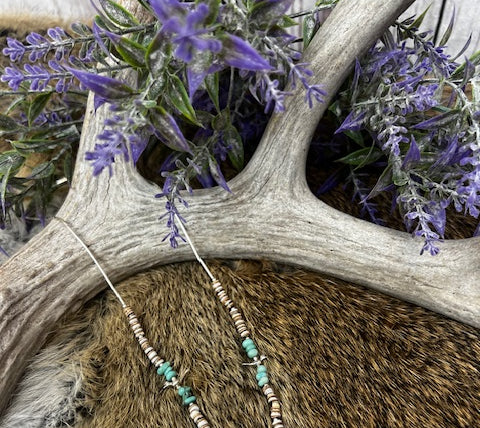 Turquoise and Sterling Silver Birdie Choker-Necklaces-Deadwood South Boutique & Company-Deadwood South Boutique, Women's Fashion Boutique in Henderson, TX