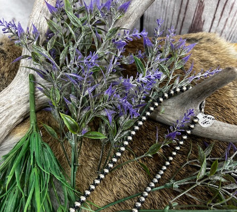 Sunnie Navajo Pearl 6mm Strand Necklace 16"-Necklaces-Deadwood South Boutique & Company-Deadwood South Boutique, Women's Fashion Boutique in Henderson, TX