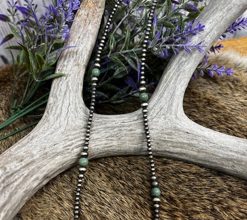 Select Sterling Silver Navajo Pearl & Turquoise Necklace 18"-Necklaces-Deadwood South Boutique & Company-Deadwood South Boutique, Women's Fashion Boutique in Henderson, TX