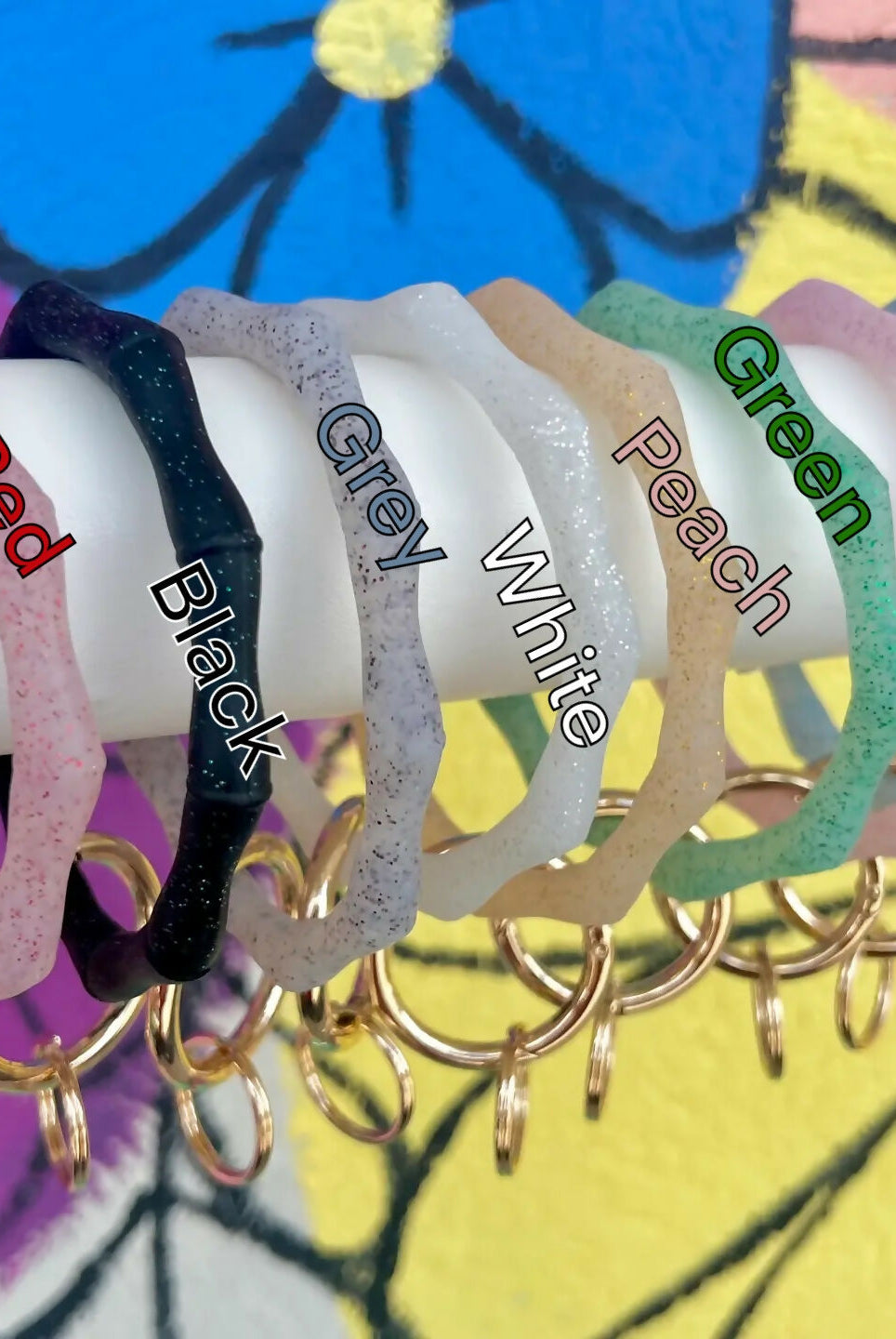 Silicone Glitter O-Ring Keychain-Accessories-Faithful Glow-Deadwood South Boutique, Women's Fashion Boutique in Henderson, TX