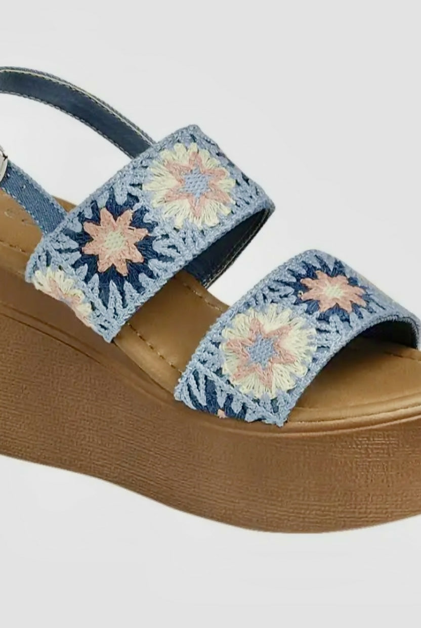 Vineyard Crochet Platform Shoes-Wedges-Vintage Cowgirl-Deadwood South Boutique, Women's Fashion Boutique in Henderson, TX