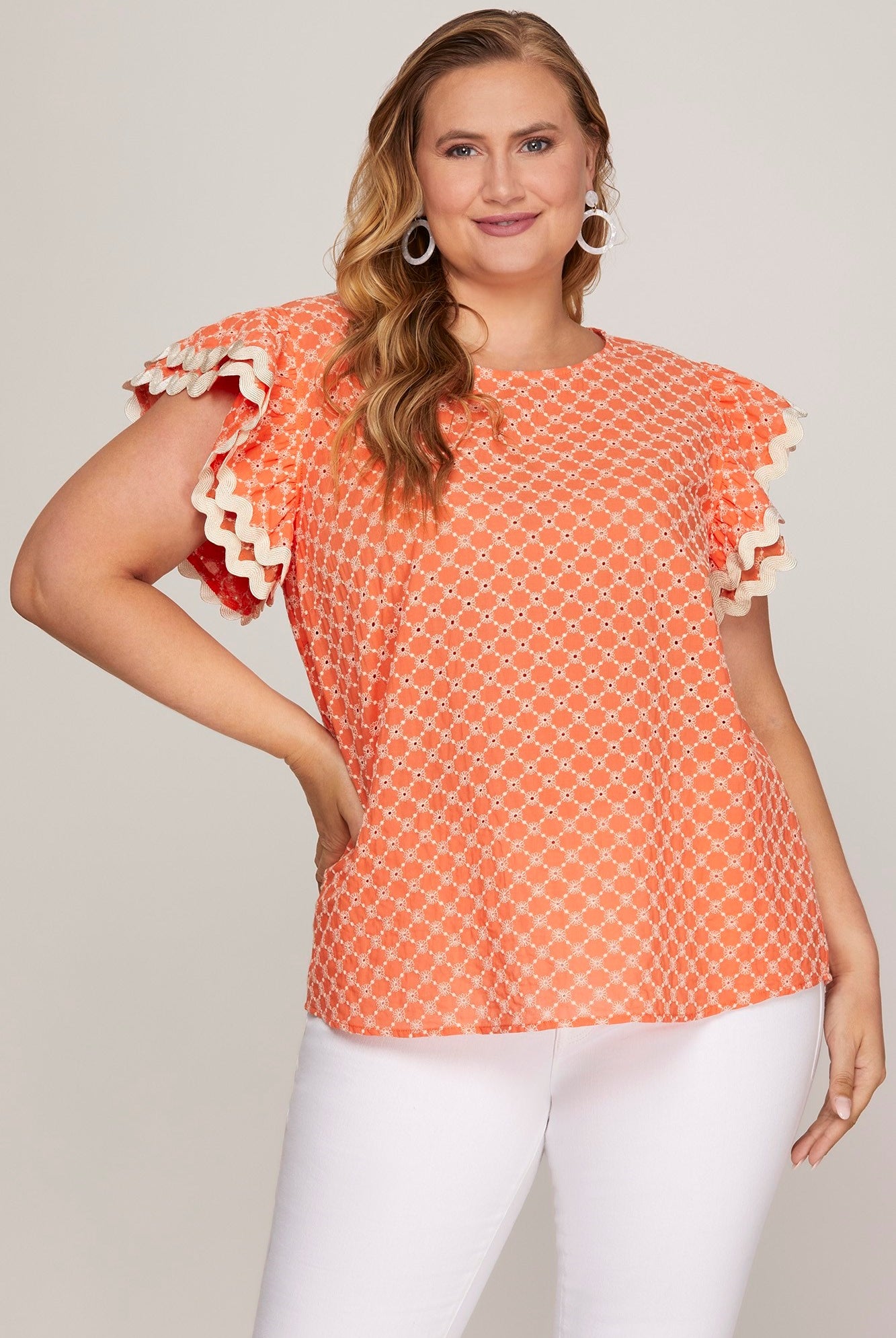 Bailey Eyelet Lace Top-Tops & Tees-Deadwood South Boutique & Company LLC-Deadwood South Boutique, Women's Fashion Boutique in Henderson, TX
