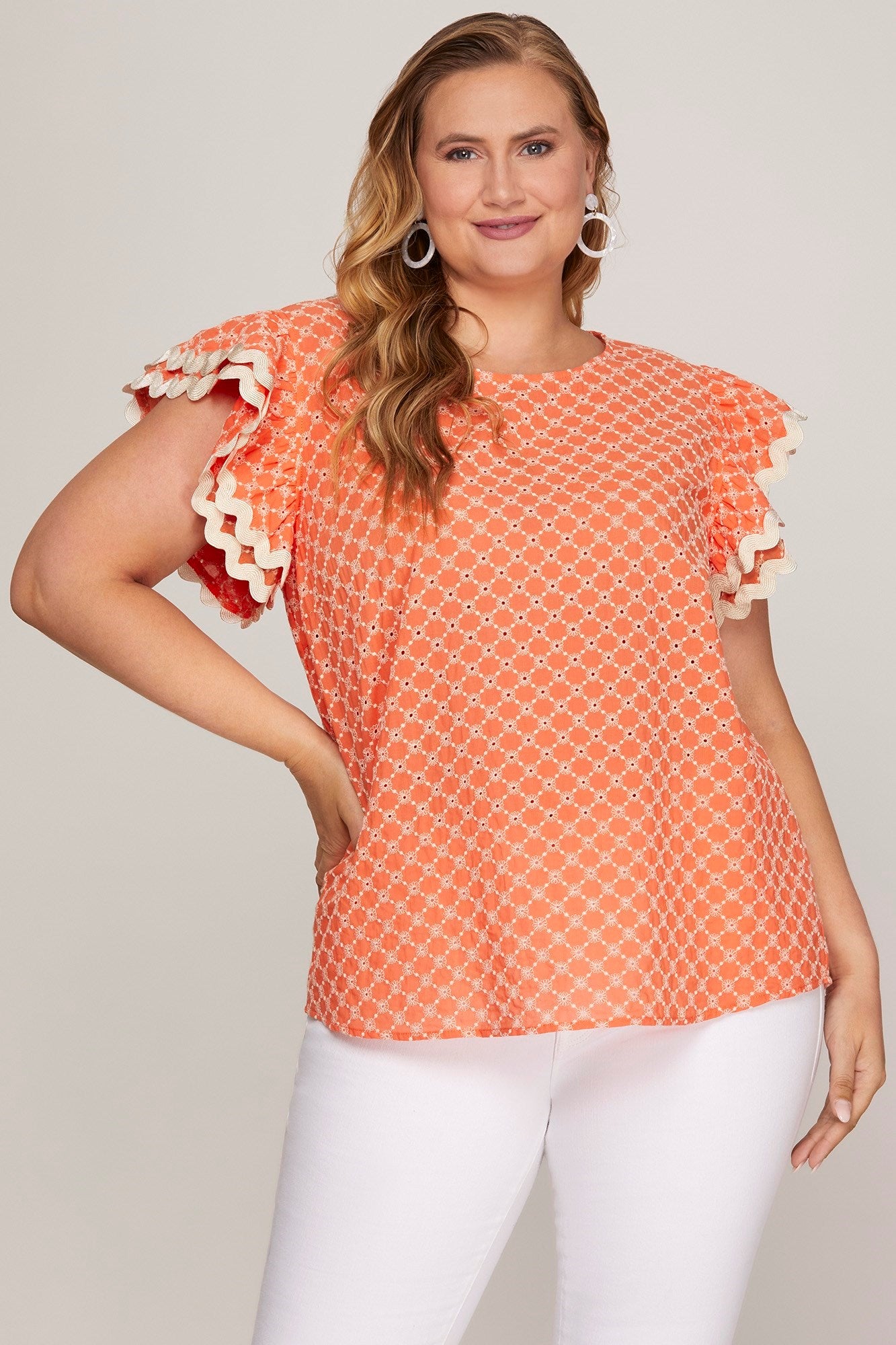 Bailey Eyelet Lace Top-Tops & Tees-Deadwood South Boutique & Company LLC-Deadwood South Boutique, Women's Fashion Boutique in Henderson, TX