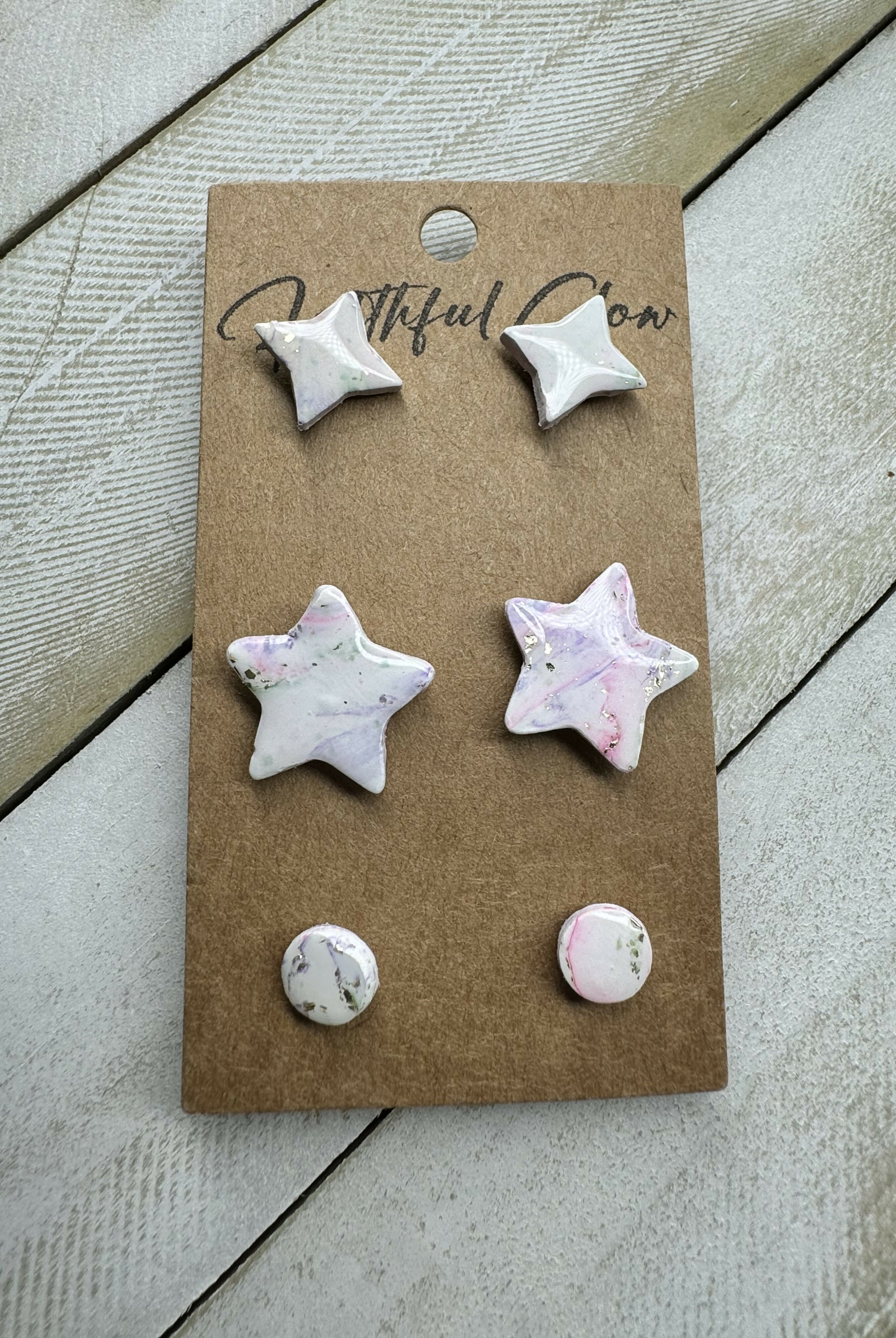 Elegant Stud Trio-Jewelry-Faithful Glow-Deadwood South Boutique, Women's Fashion Boutique in Henderson, TX