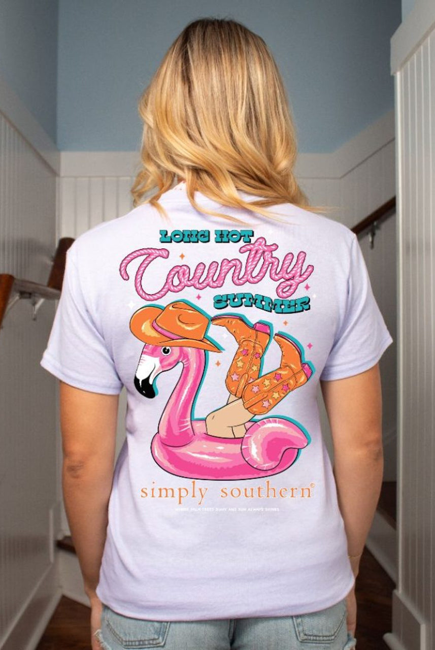 SS Long Hot Country Summer Graphic Tee-Graphic Tees-Deadwood South Boutique & Company-Deadwood South Boutique, Women's Fashion Boutique in Henderson, TX