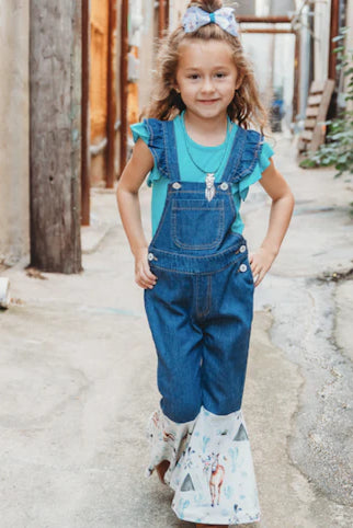 Shea Baby Denim & TeePee Overalls-Overalls-Deadwood South Boutique & Company-Deadwood South Boutique, Women's Fashion Boutique in Henderson, TX
