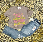 Tired of Babysitting my Moms Grandkids-Graphic Tees-Vintage Cowgirl-Deadwood South Boutique, Women's Fashion Boutique in Henderson, TX