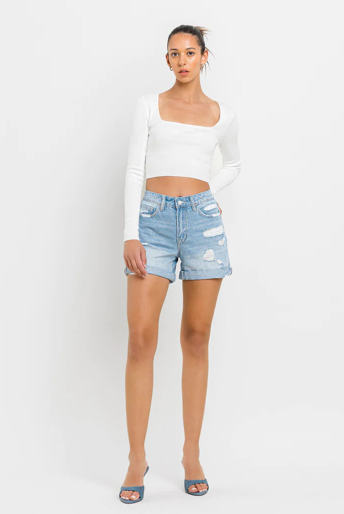 Vervet Pacific Venice Boyfriend Shorts-Shorts-Deadwood South Boutique & Company-Deadwood South Boutique, Women's Fashion Boutique in Henderson, TX