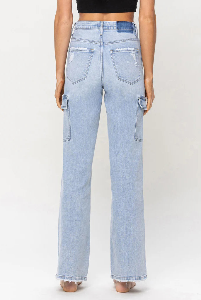 Vervet 90's Cargo Utility Straight Jeans-Jeans-Deadwood South Boutique & Company-Deadwood South Boutique, Women's Fashion Boutique in Henderson, TX