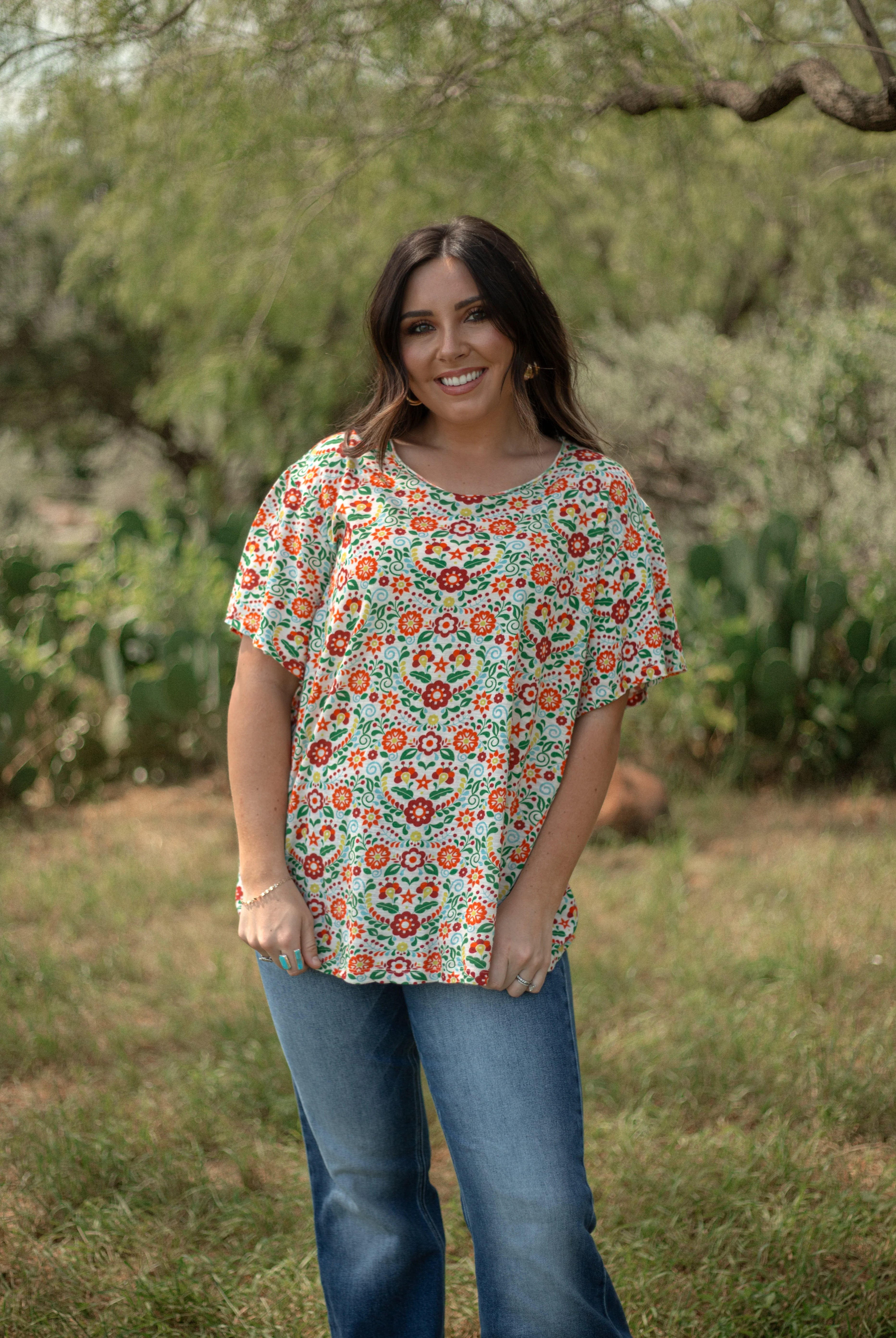 Fall Fiesta Basic Tee-Tops & Tees-Deadwood South Boutique & Company LLC-Deadwood South Boutique, Women's Fashion Boutique in Henderson, TX