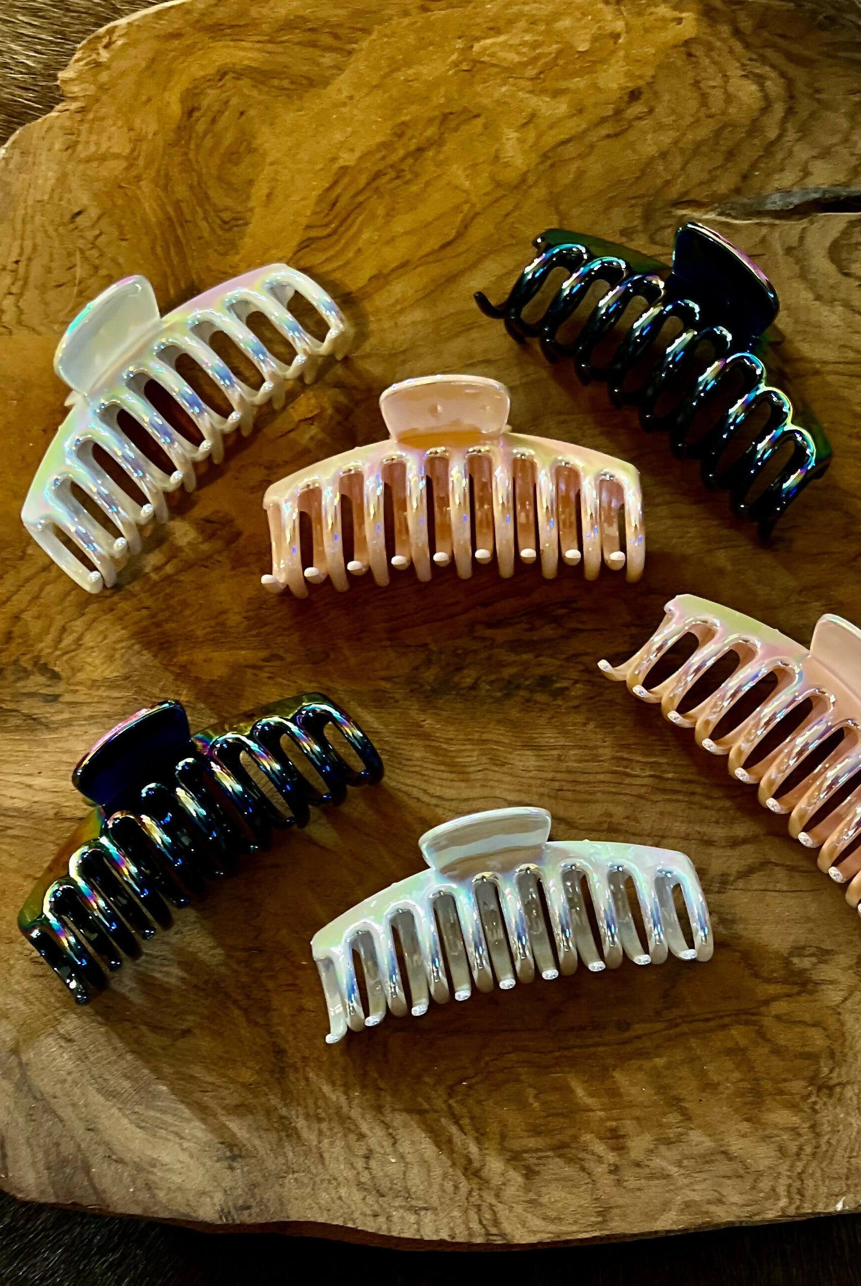Iridescent Hair Clips-Accessories-Vintage Cowgirl-Deadwood South Boutique, Women's Fashion Boutique in Henderson, TX