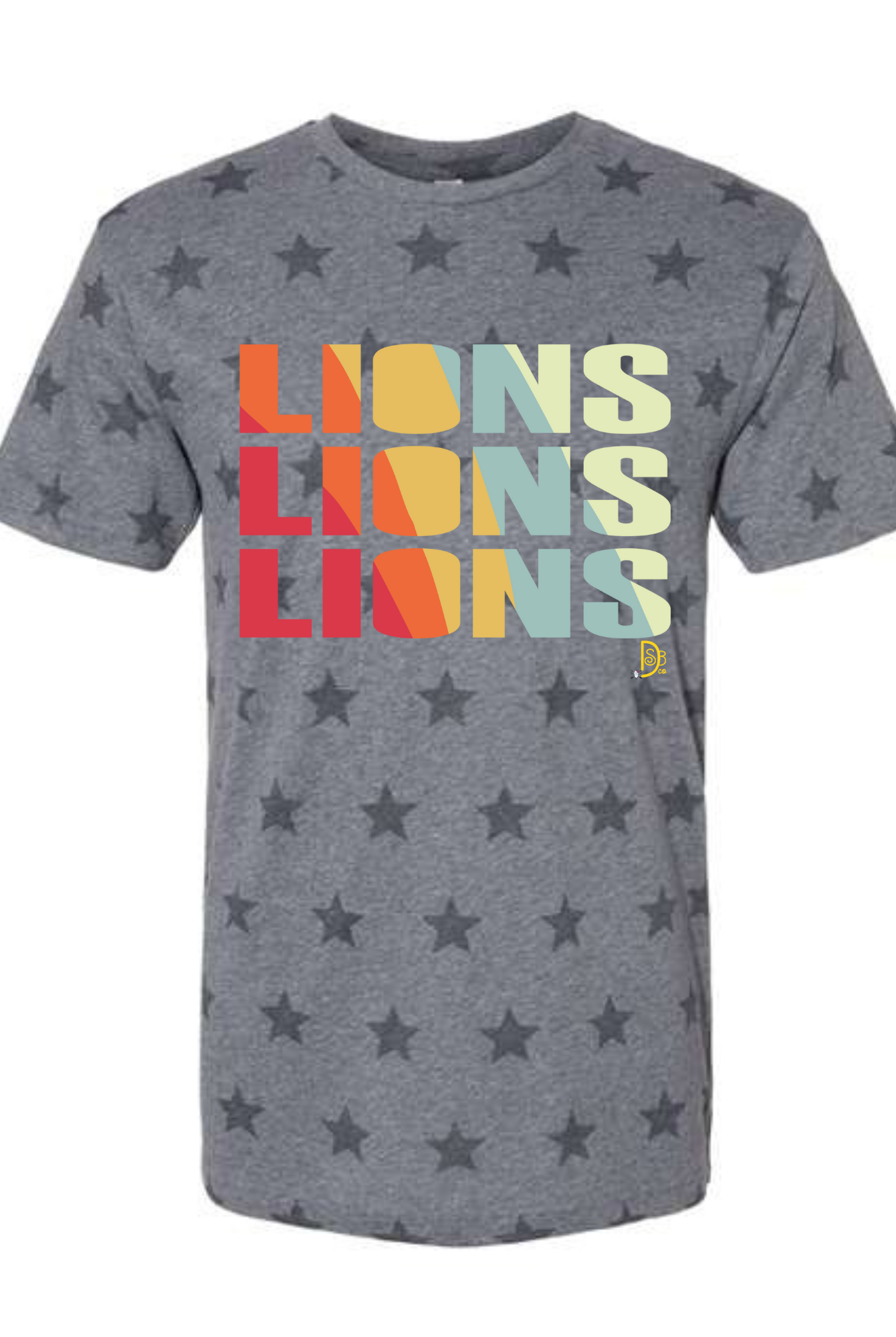 Retro Lions Graphite Star Tee-Graphic Tees-Deadwood South Boutique & Company-Deadwood South Boutique, Women's Fashion Boutique in Henderson, TX