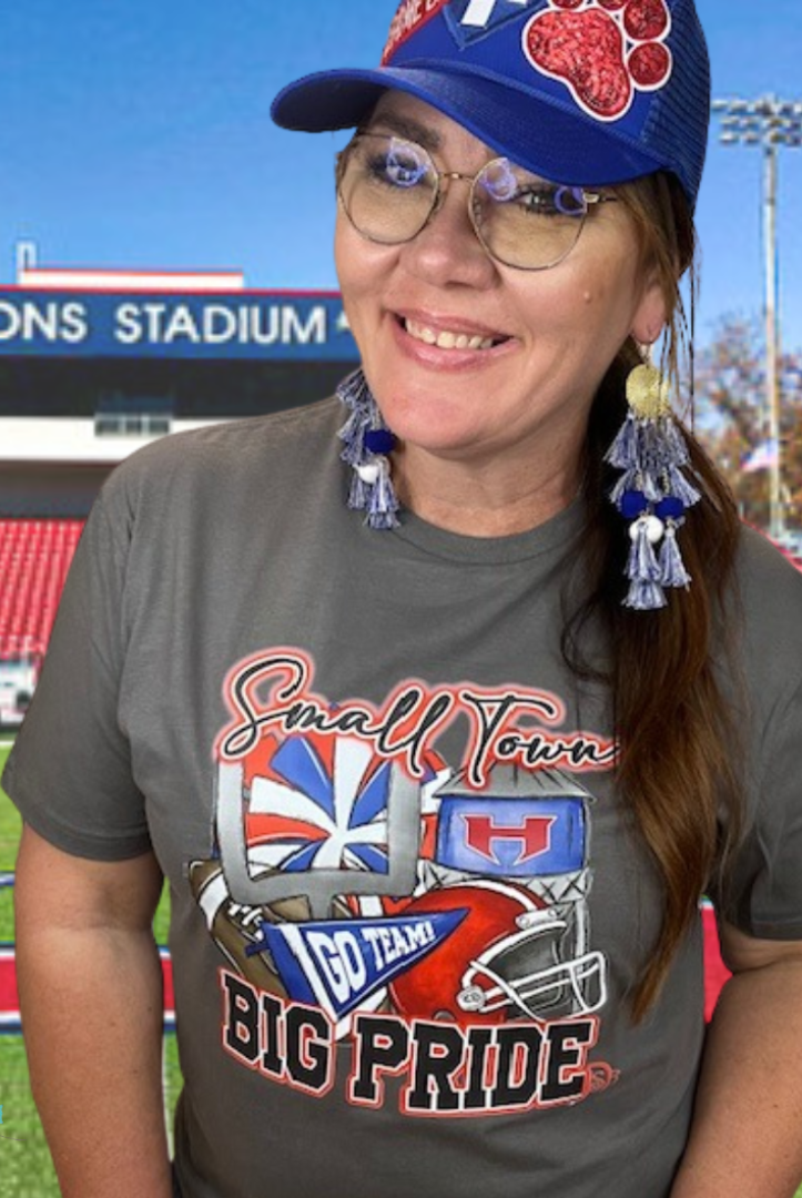 Small Town Big Pride Graphic Tee-Tops & Tees-Deadwood South Boutique & Company LLC-Deadwood South Boutique, Women's Fashion Boutique in Henderson, TX
