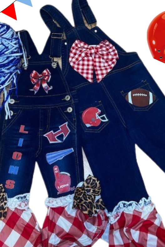 Spirit Denim Overalls with Plaid Ruffle Bell-One-Pieces-Deadwood South Boutique & Company-Deadwood South Boutique, Women's Fashion Boutique in Henderson, TX