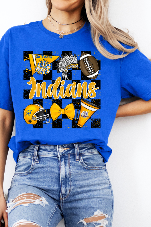 The CI Indians Graphic Tee-Tops & Tees-Deadwood South Boutique & Company LLC-Deadwood South Boutique, Women's Fashion Boutique in Henderson, TX