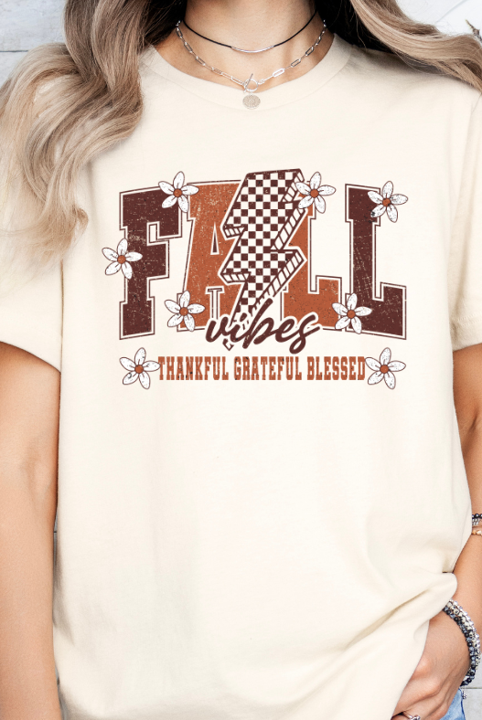 Thankful, Greatful, Blessed Fall Graphic Tee-Tops & Tees-Deadwood South Boutique & Company LLC-Deadwood South Boutique, Women's Fashion Boutique in Henderson, TX