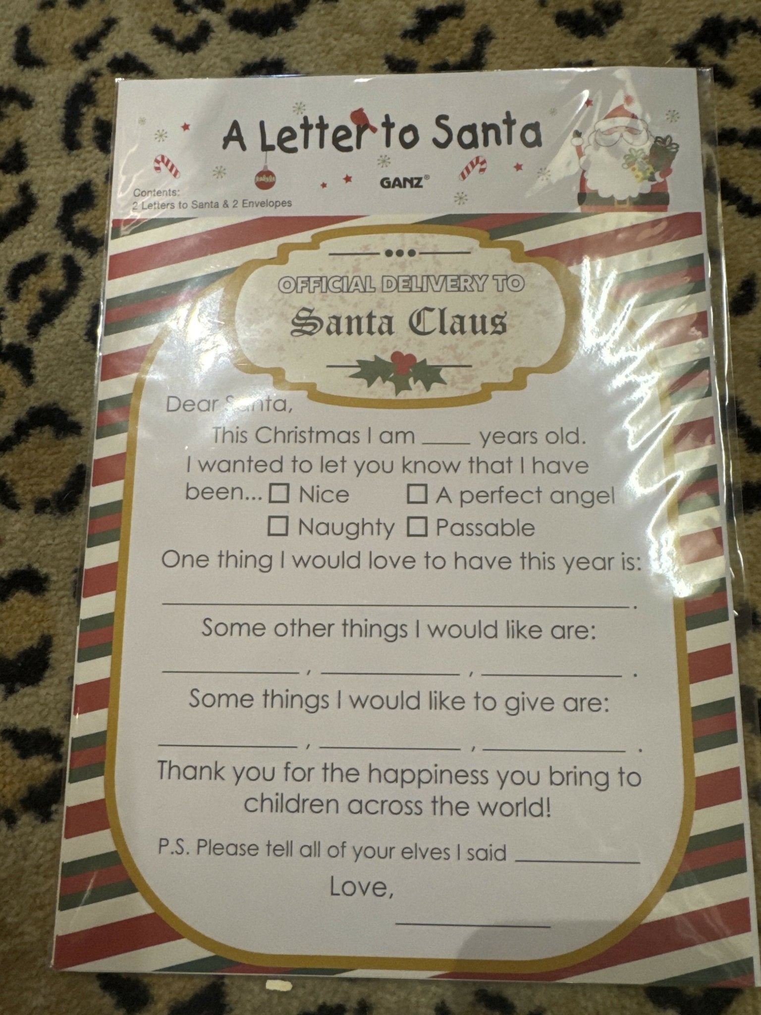 A letter to Santa - Deadwood South Boutique & Company LLC