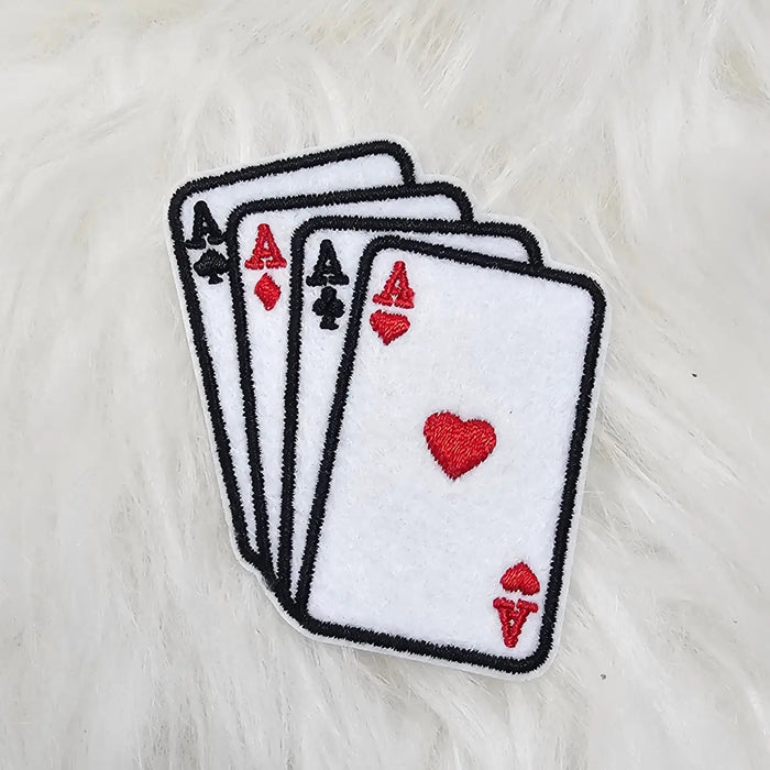Four of A Kind Playing Card Patch-Accessories-Deadwood South Boutique & Company-Deadwood South Boutique, Women's Fashion Boutique in Henderson, TX