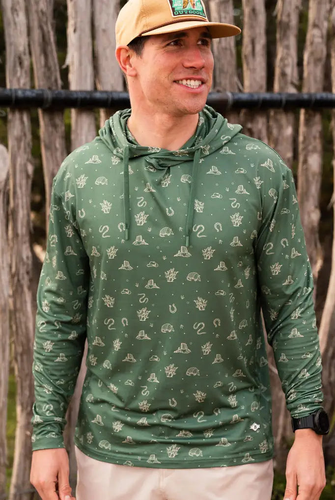 Burlebo Out West Performance Hoodie-Long Sleeves-Deadwood South Boutique & Company-Deadwood South Boutique, Women's Fashion Boutique in Henderson, TX