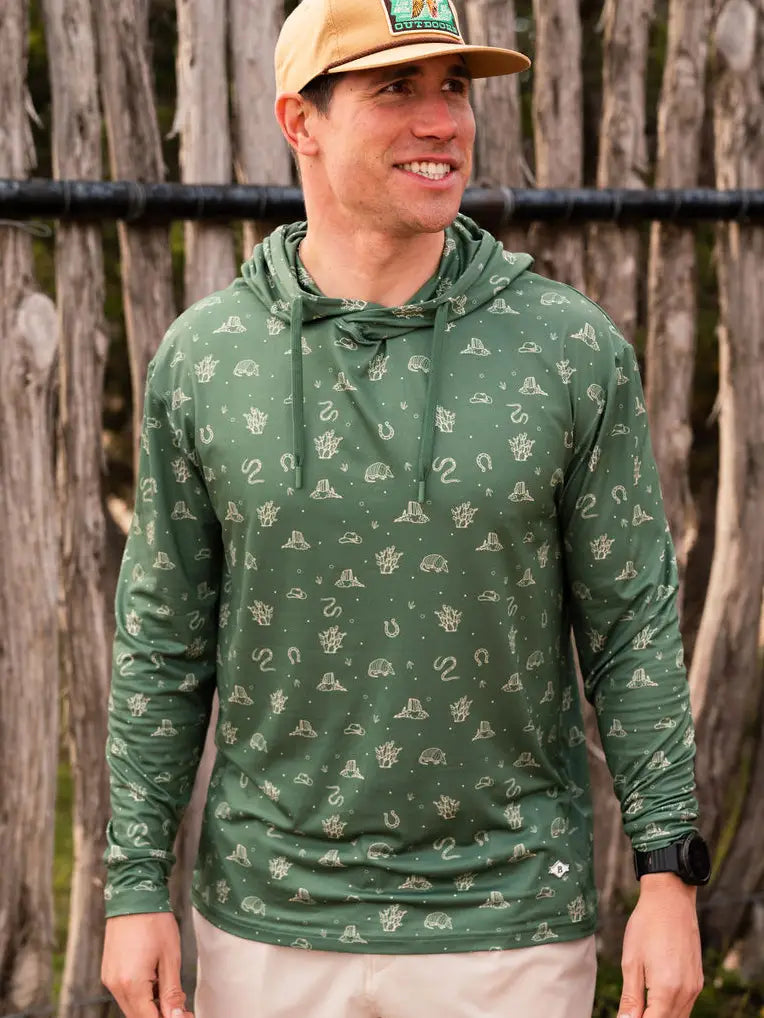 Burlebo Out West Performance Hoodie-Long Sleeves-Deadwood South Boutique & Company-Deadwood South Boutique, Women's Fashion Boutique in Henderson, TX