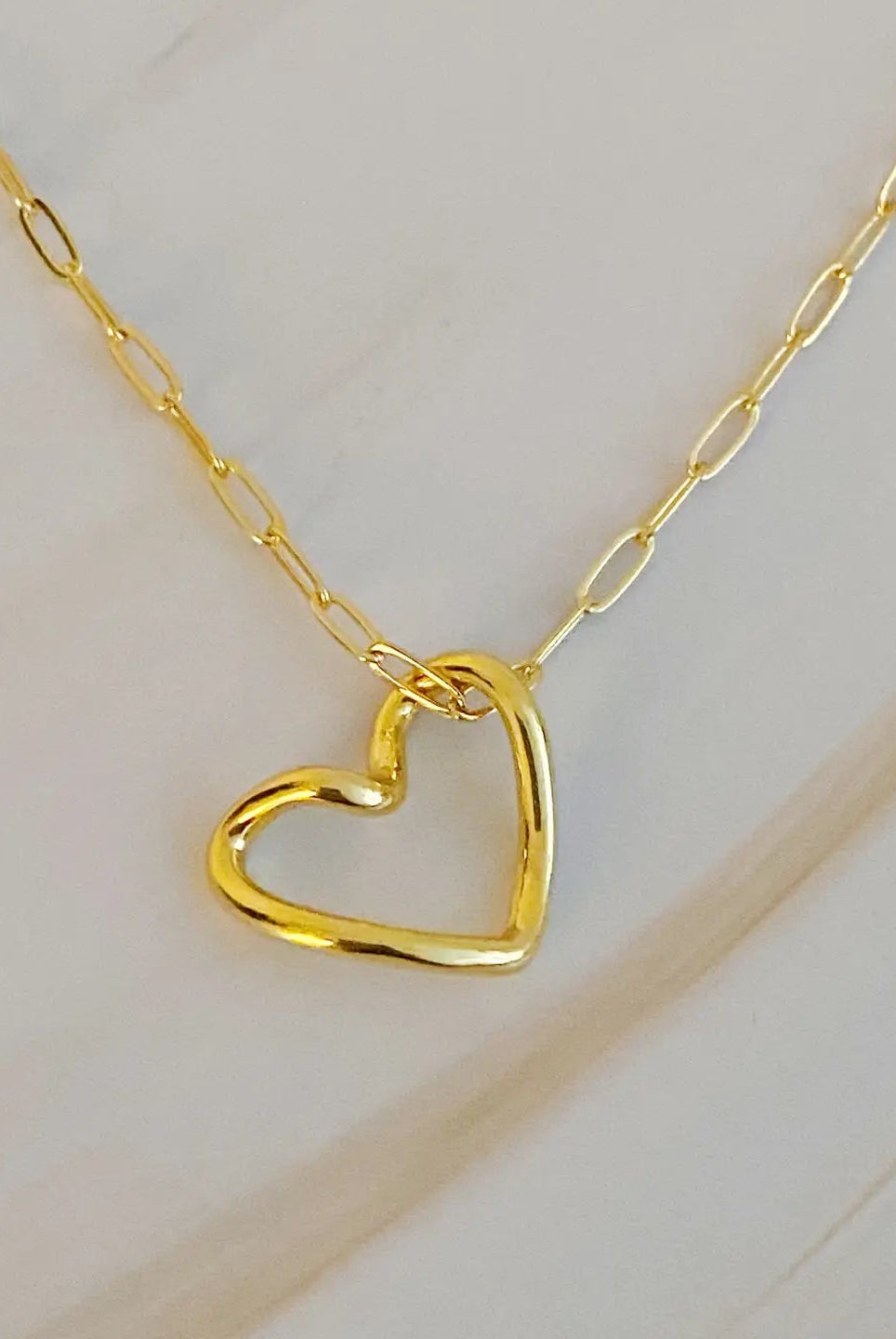 April Heart and Chain Necklace - Deadwood South Boutique & Company LLC