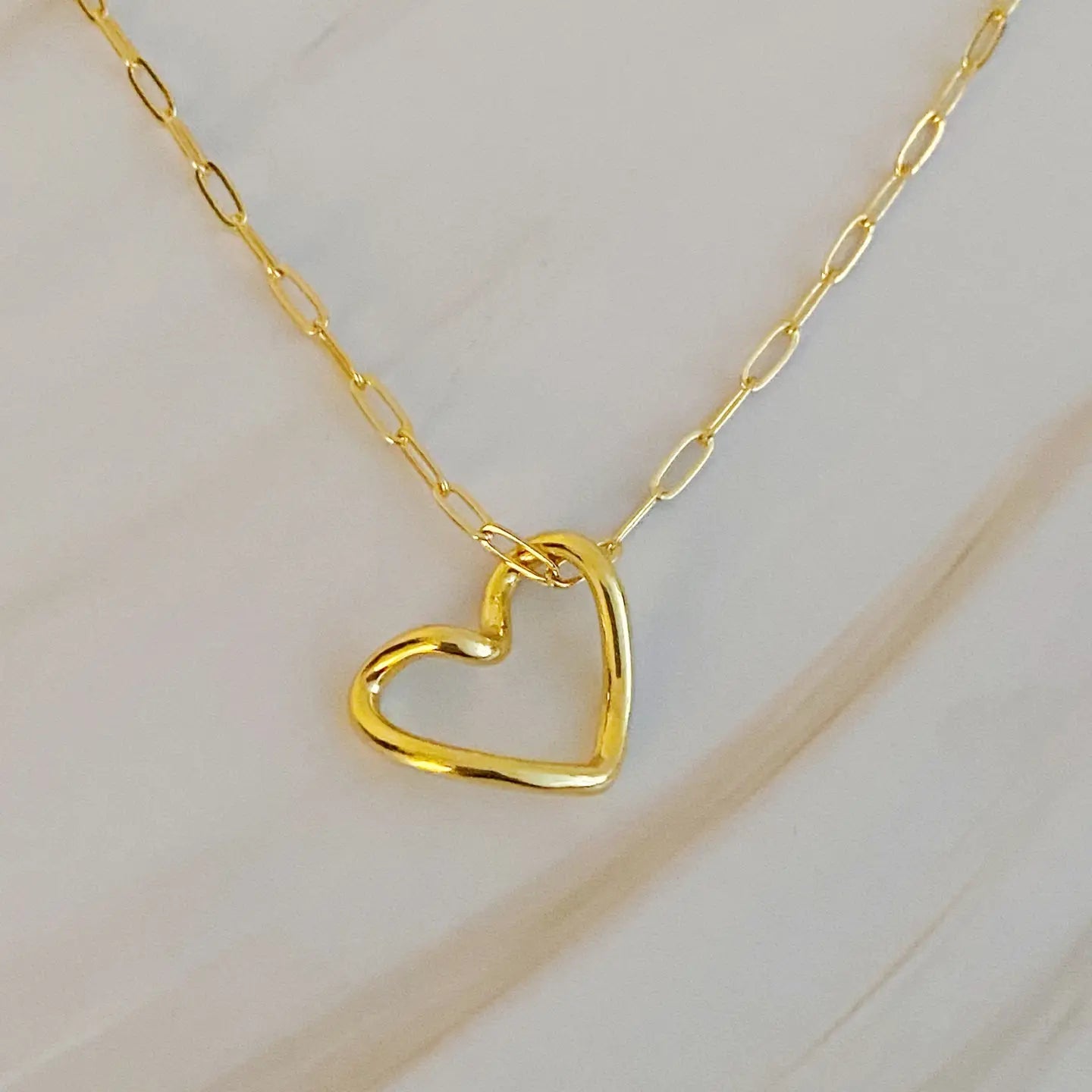 April Heart and Chain Necklace - Deadwood South Boutique & Company LLC