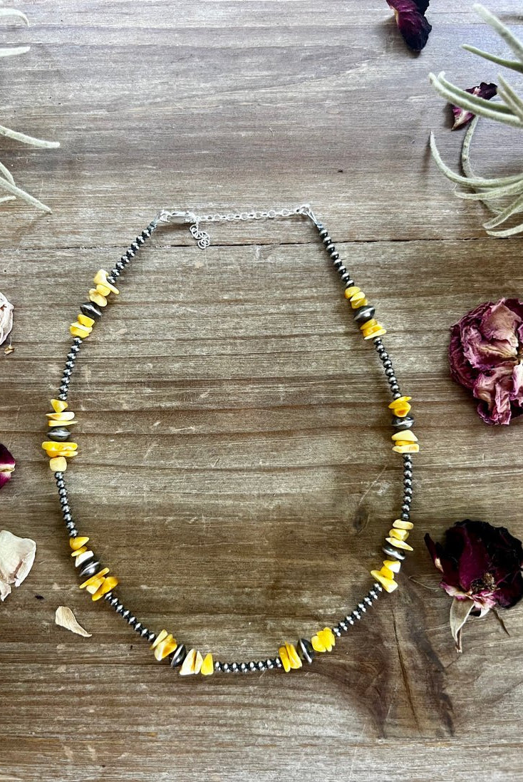 Ashley Sterling Silver Pearl & Amber Necklace - Deadwood South Boutique & Company LLC