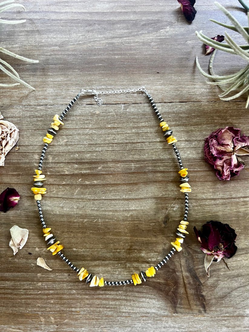 Ashley Sterling Silver Pearl & Amber Necklace - Deadwood South Boutique & Company LLC