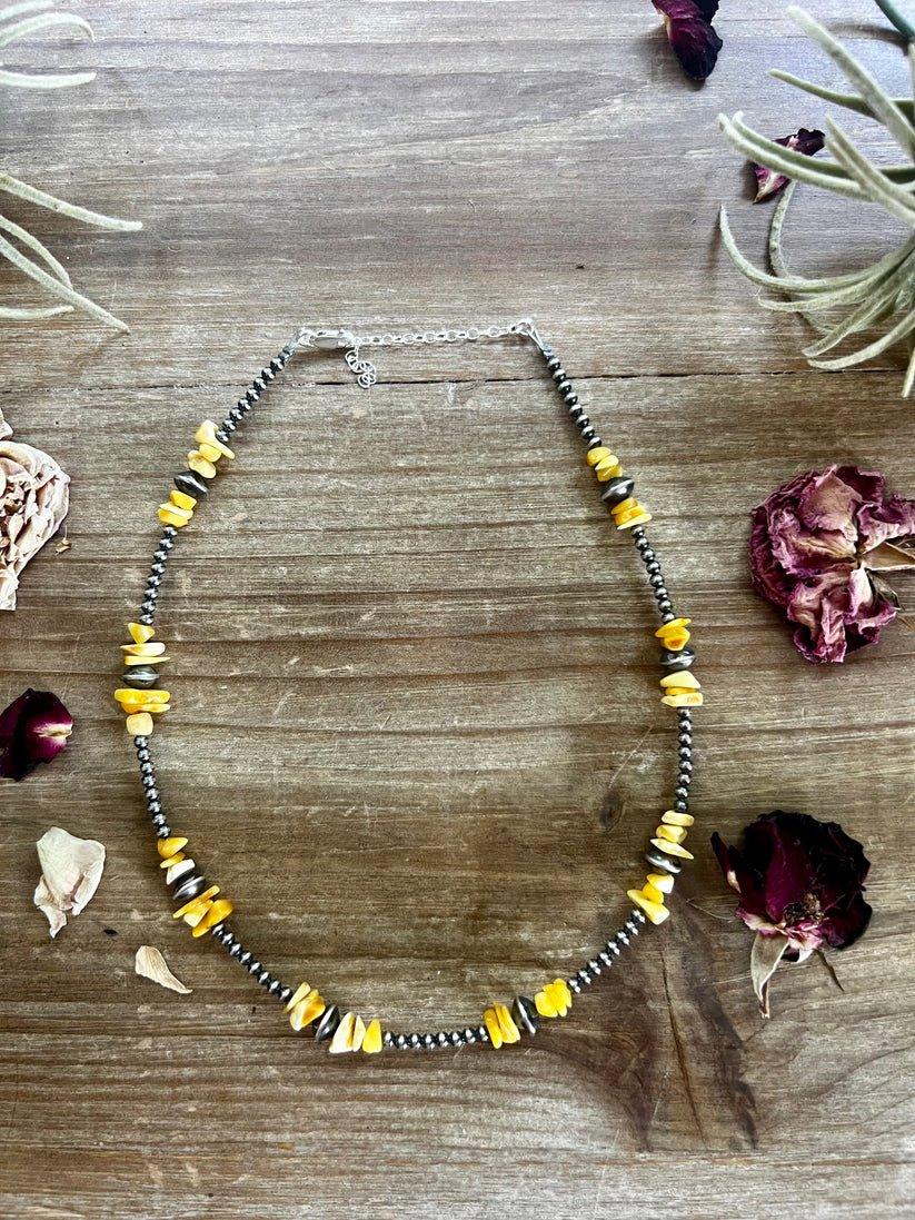 Ashley Sterling Silver Pearl & Amber Necklace - Deadwood South Boutique & Company LLC