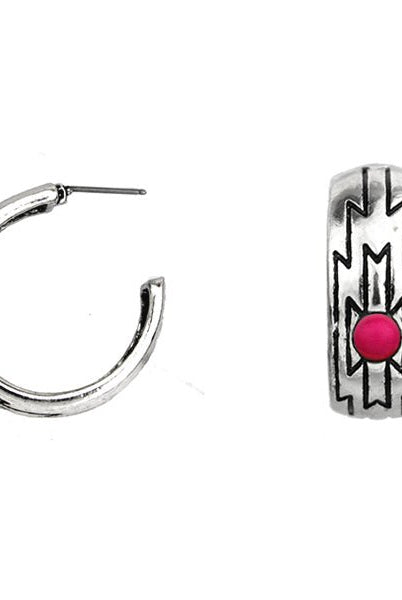 Aztec Fashion Hoop Earring - Deadwood South Boutique & Company LLC