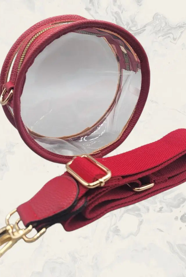 Game Day Round Clear Crossbody-Bags & Purses-Deadwood South Boutique & Company LLC-Deadwood South Boutique, Women's Fashion Boutique in Henderson, TX
