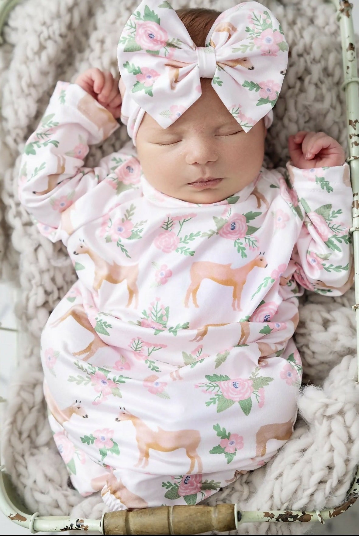 Baby Gowns w/matching Hat/Bow - Deadwood South Boutique & Company LLC
