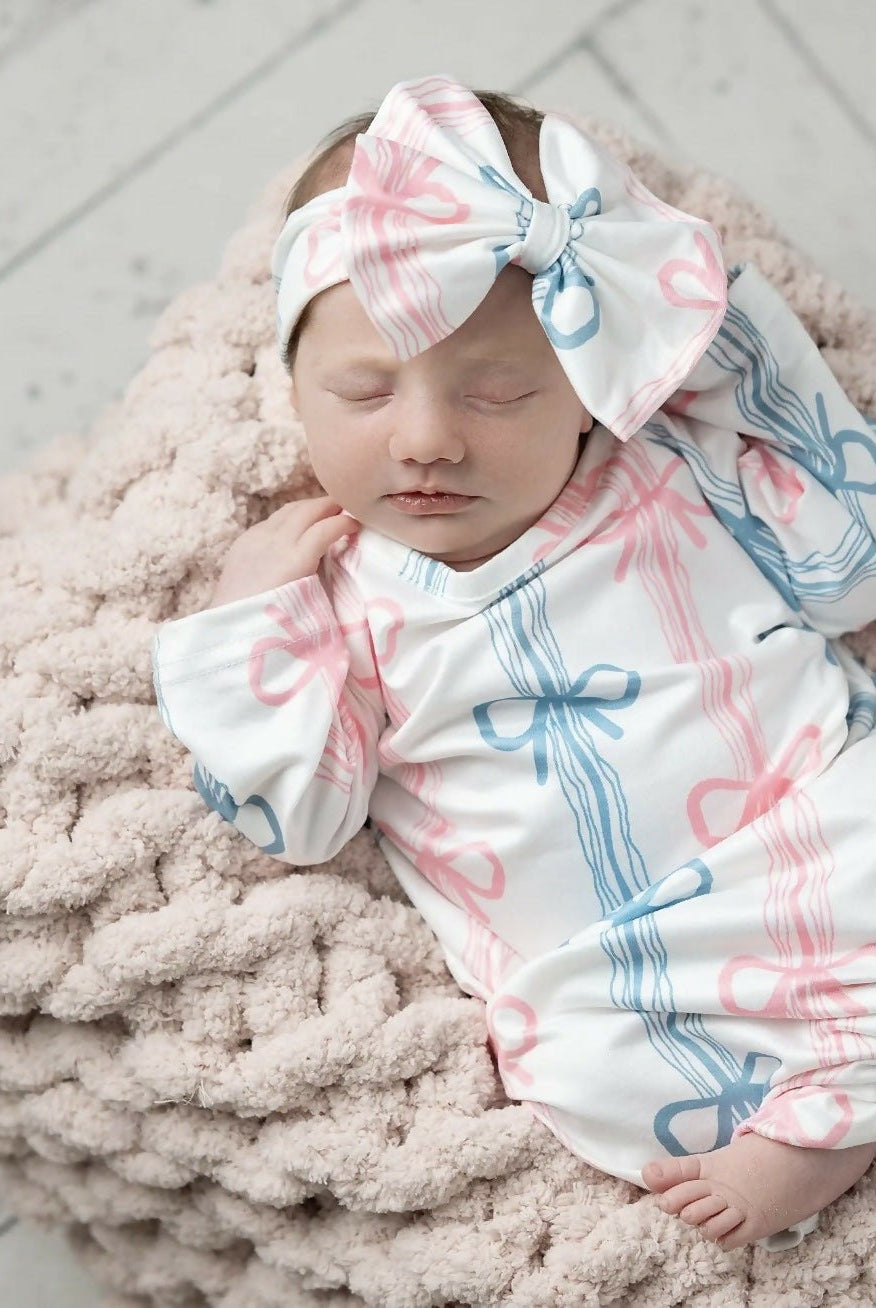 Baby Gowns w/matching Hat/Bow - Deadwood South Boutique & Company LLC