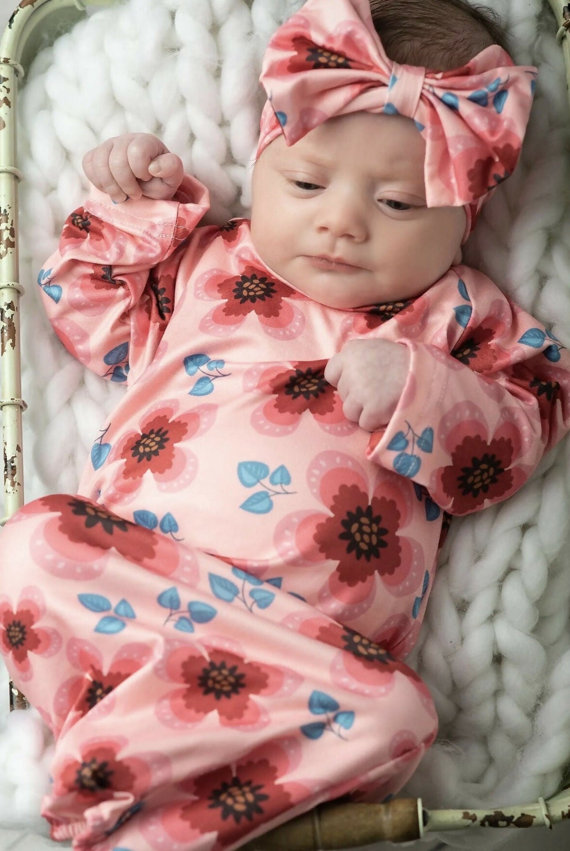 Baby Gowns w/matching Hat/Bow - Deadwood South Boutique & Company LLC