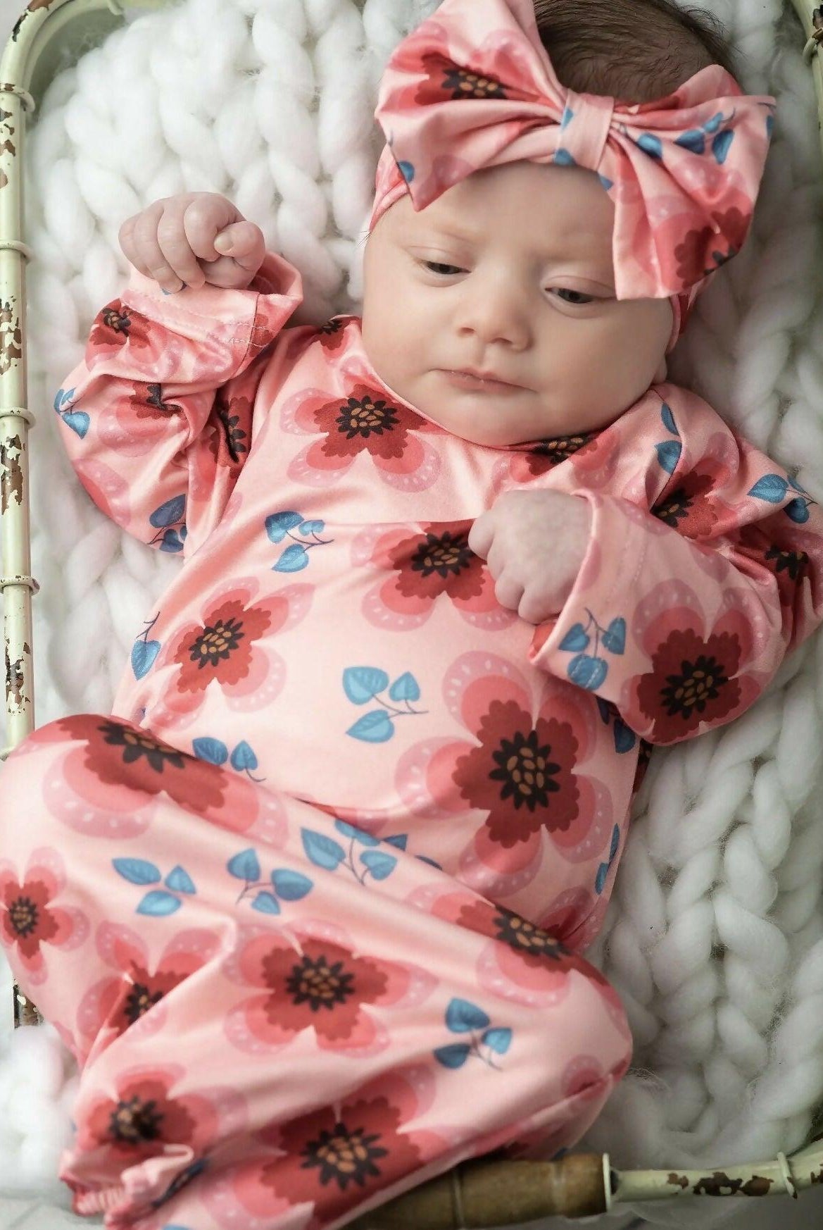 Baby Gowns w/matching Hat/Bow - Deadwood South Boutique & Company LLC