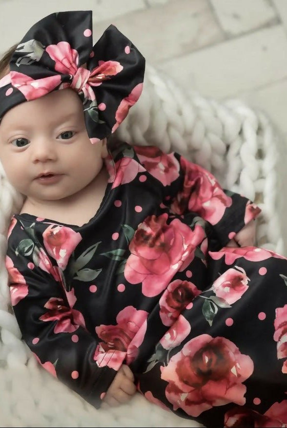 Baby Gowns w/matching Hat/Bow - Deadwood South Boutique & Company LLC