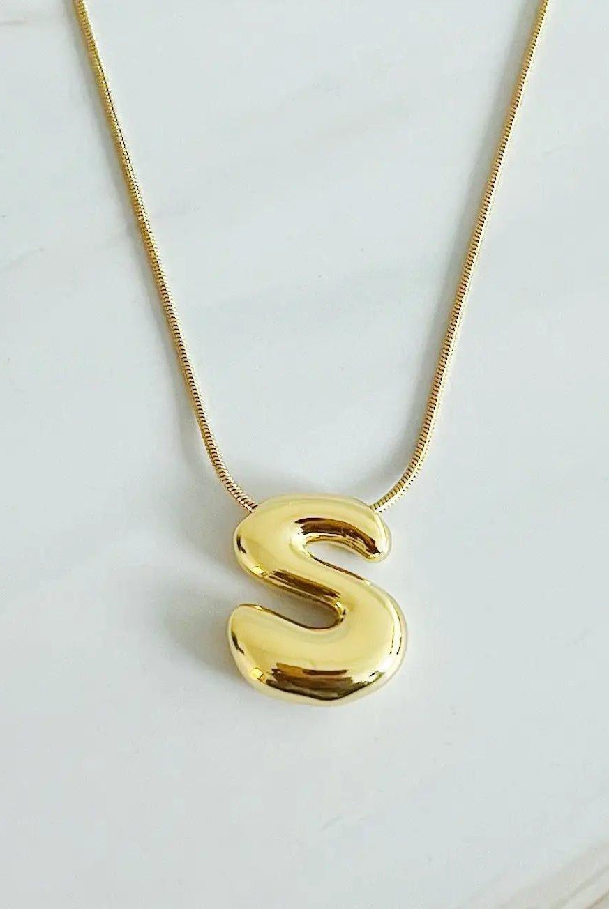 Bailey Bubble Letter Necklace - Deadwood South Boutique & Company LLC