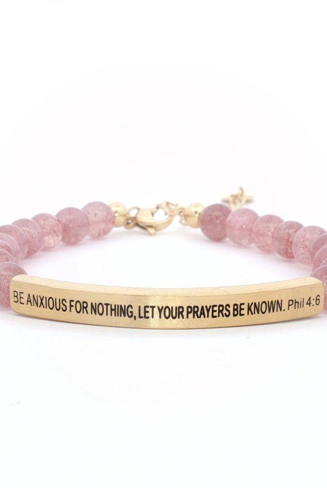 Be Anxious For Nothing Let Your Fears Be Known Phil 4:6 Bracelet - Deadwood South Boutique & Company LLC