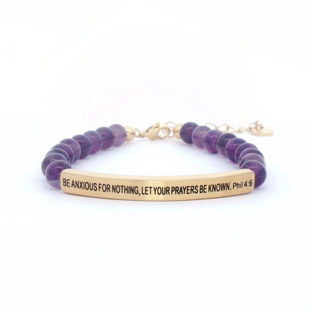 Be Anxious For Nothing Let Your Fears Be Known Phil 4:6 Bracelet - Deadwood South Boutique & Company LLC