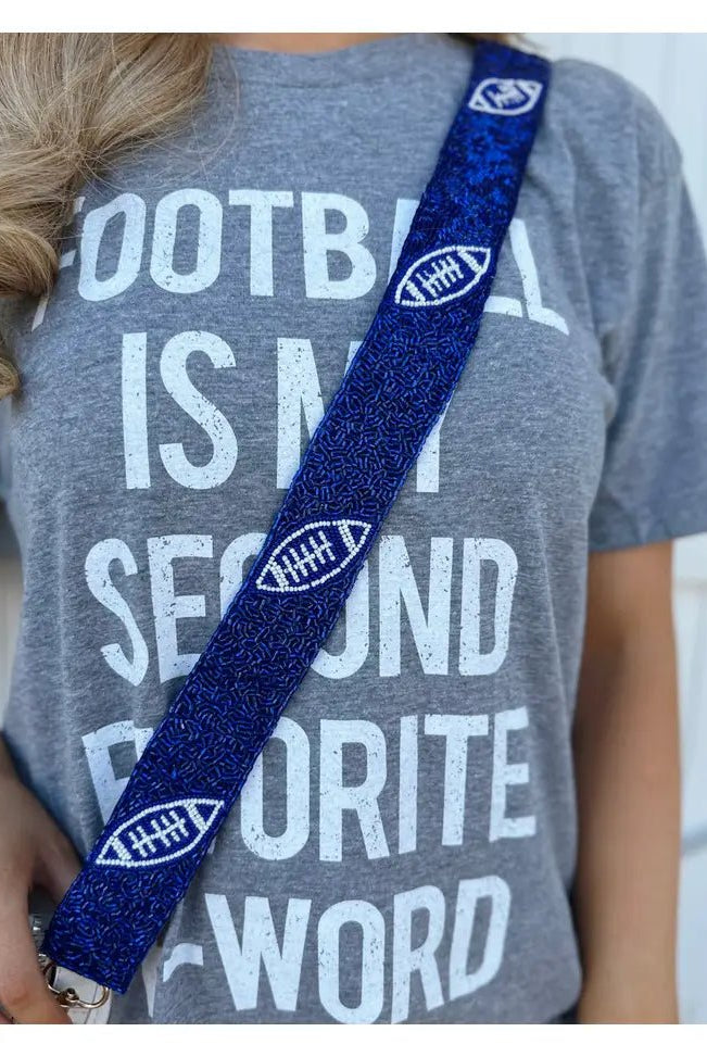 Beaded Football Bag Strap - Deadwood South Boutique & Company LLC