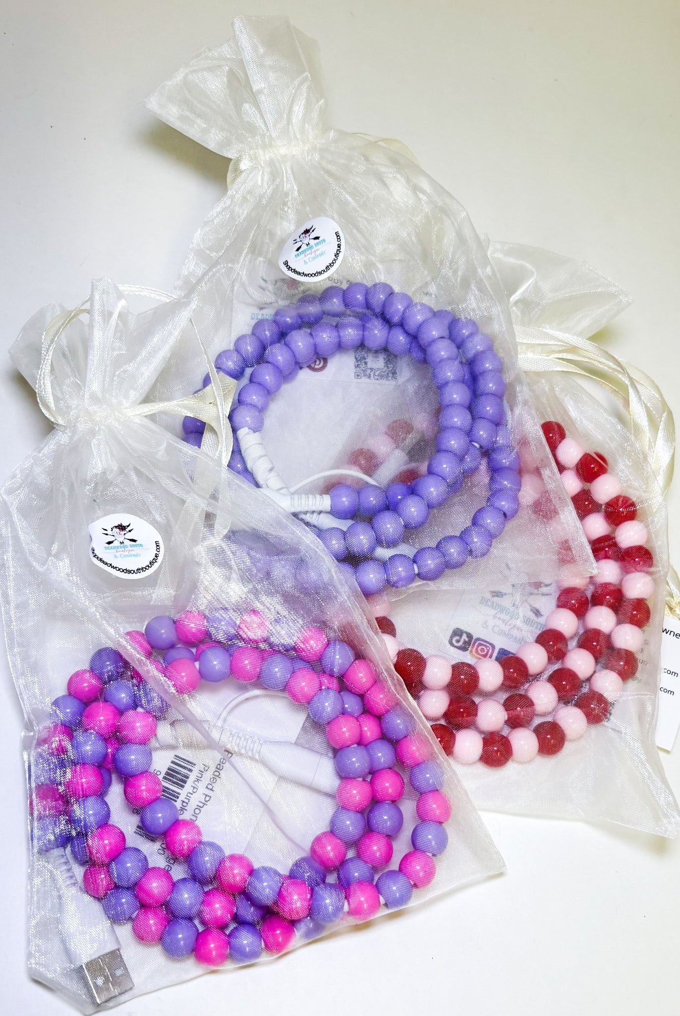 Beaded Phone Chargers - Deadwood South Boutique & Company LLC