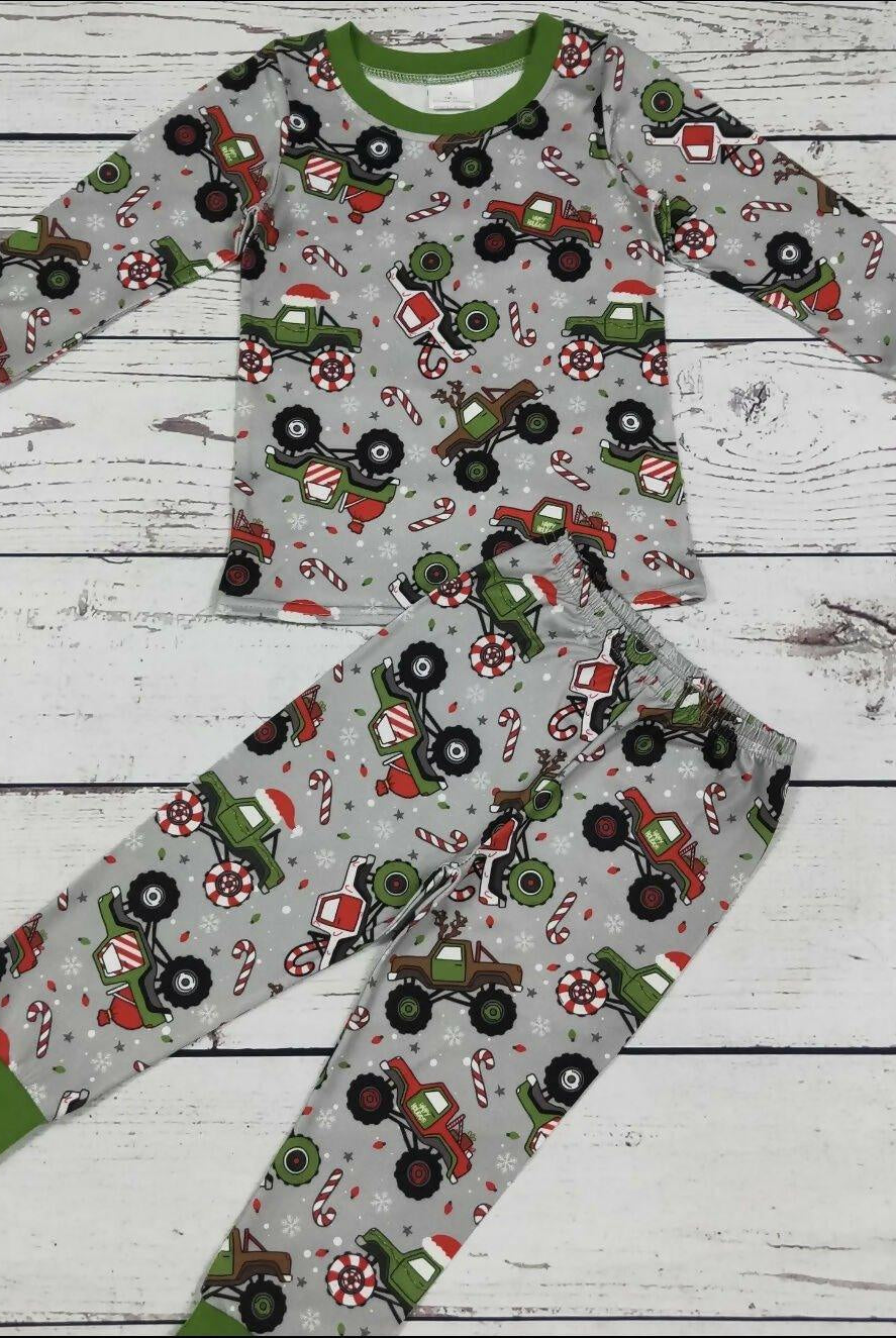 Big Truck Christmas 2pc Pajamas Set - Deadwood South Boutique & Company LLC