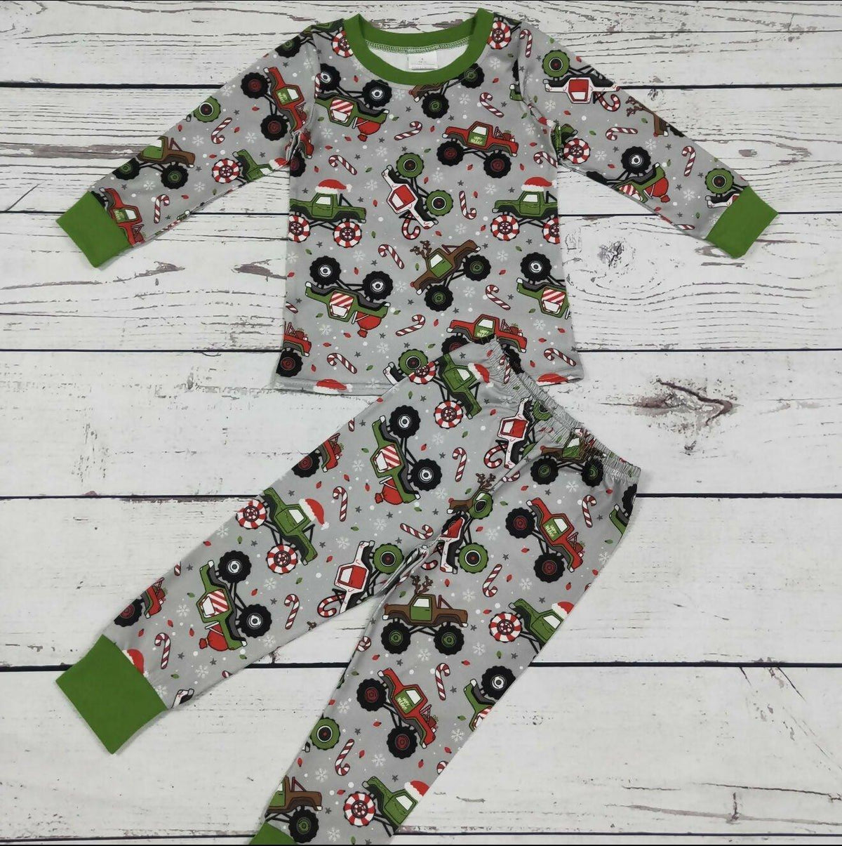 Big Truck Christmas 2pc Pajamas Set - Deadwood South Boutique & Company LLC