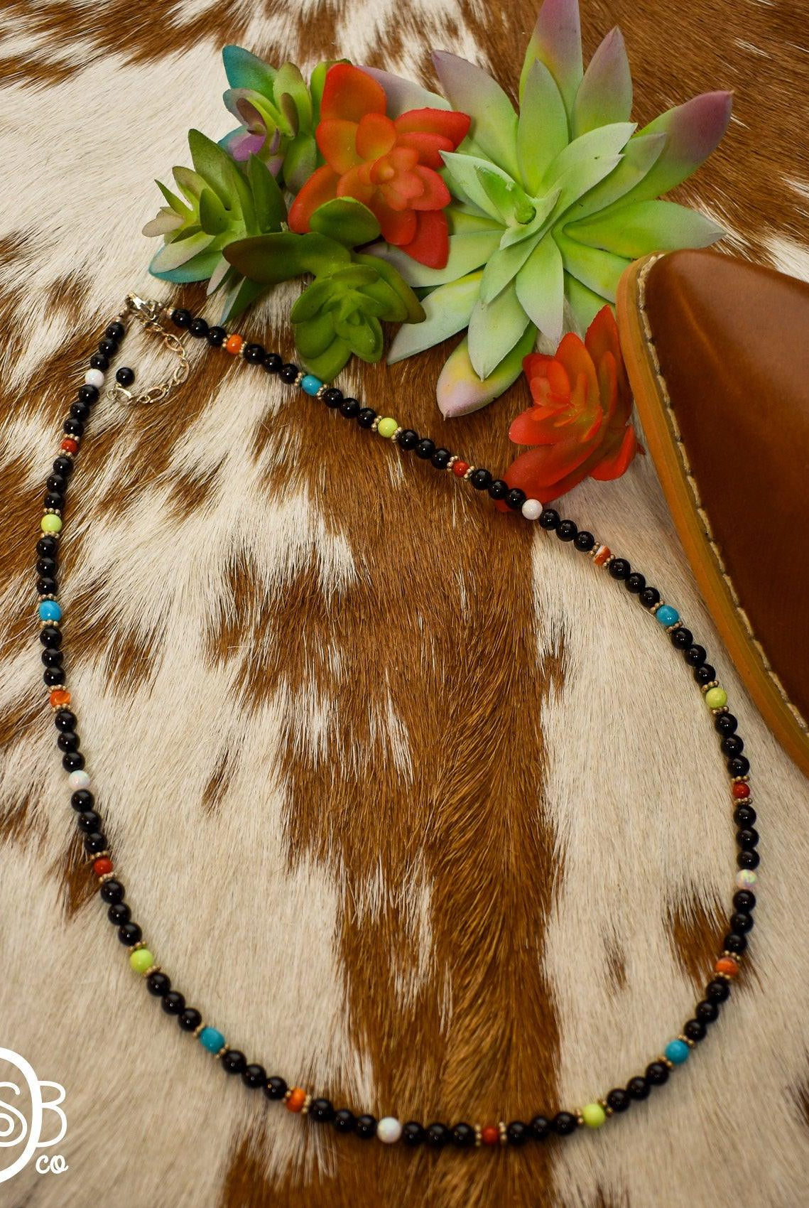 Black Onyx & Multi Stone Beaded Necklace - Deadwood South Boutique & Company LLC