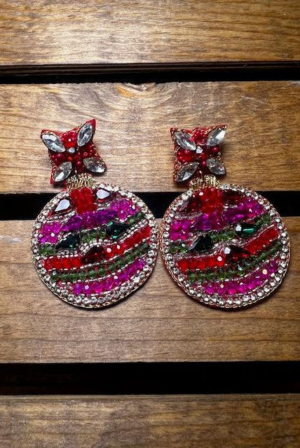 Bling Me Beaded Ornament Earrings - Deadwood South Boutique & Company LLC