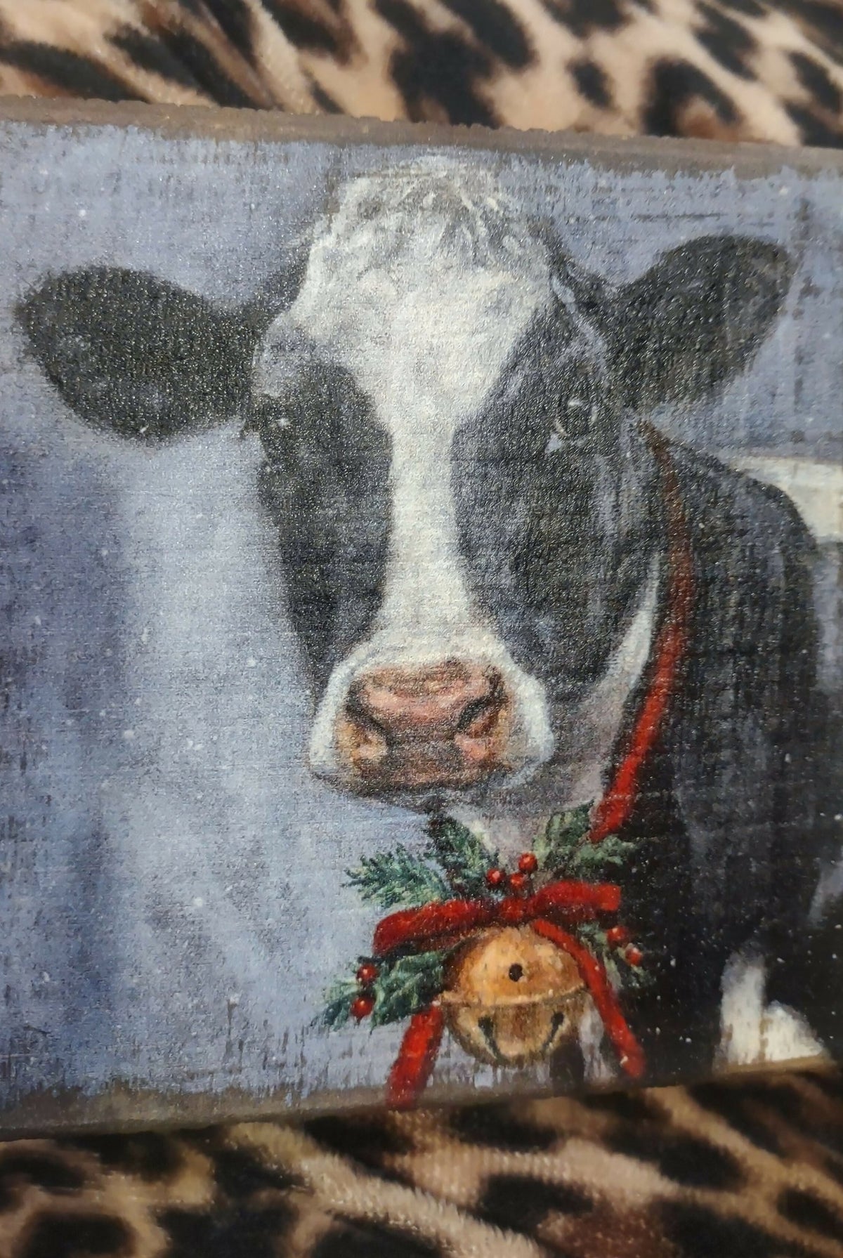 Block Sign - Festive Cow & Pig - Deadwood South Boutique & Company LLC