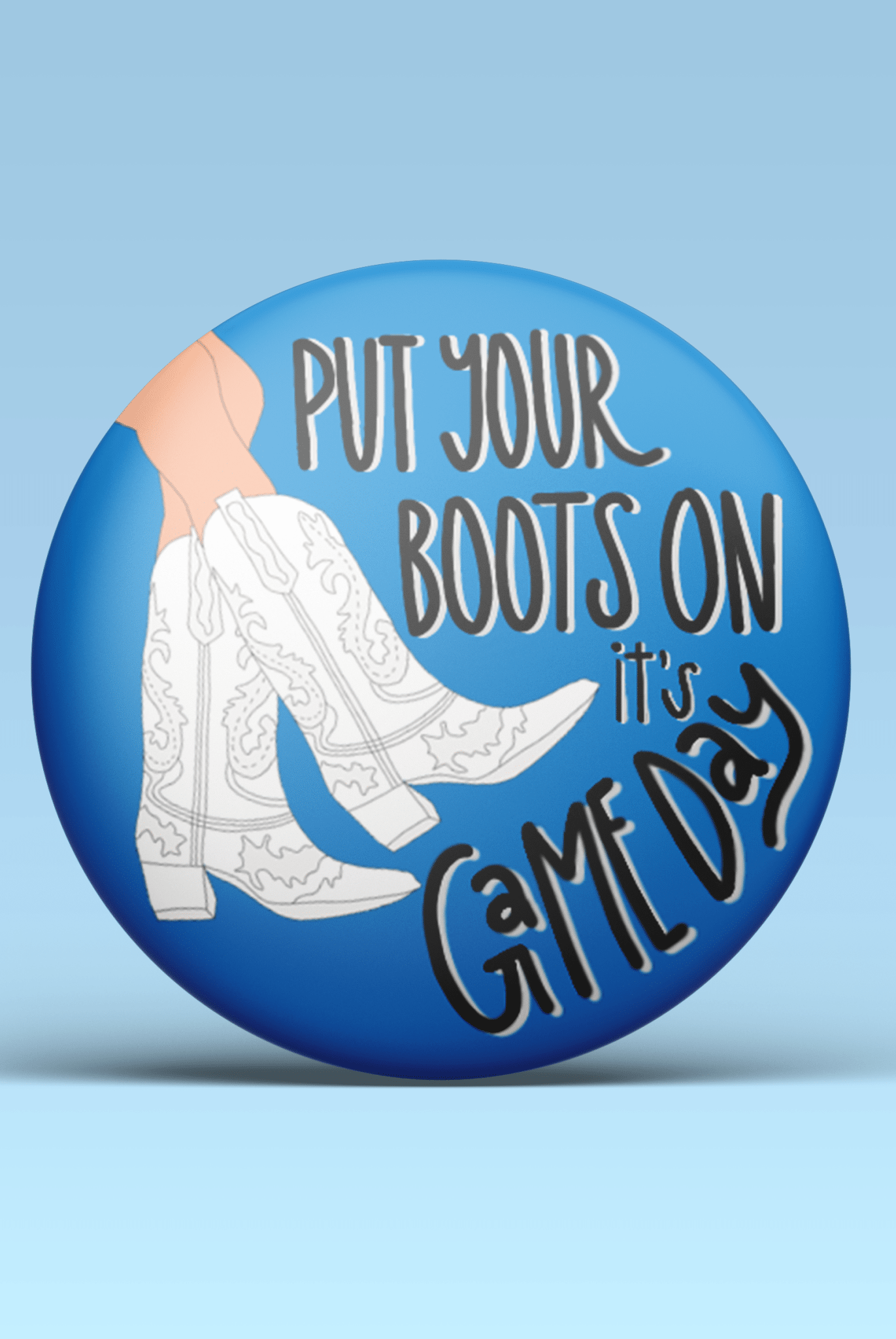 Blue Game Day Tailgate Buttons | Game Day Pins - Deadwood South Boutique & Company LLC