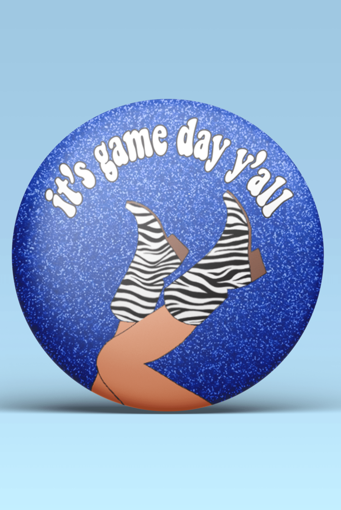 Blue Game Day Tailgate Buttons | Game Day Pins - Deadwood South Boutique & Company LLC