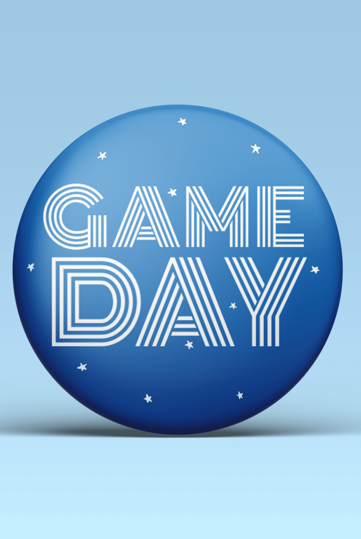 Blue Game Day Tailgate Buttons | Game Day Pins - Deadwood South Boutique & Company LLC