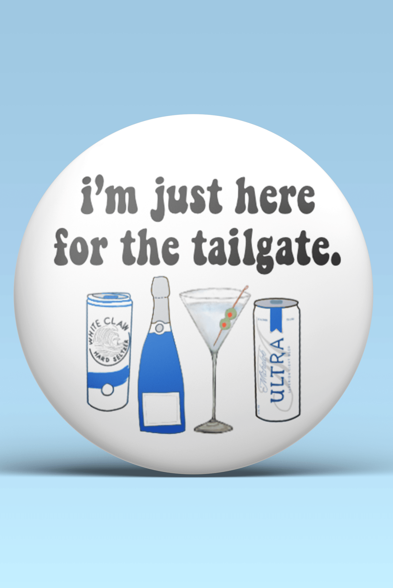 Blue Game Day Tailgate Buttons | Game Day Pins - Deadwood South Boutique & Company LLC